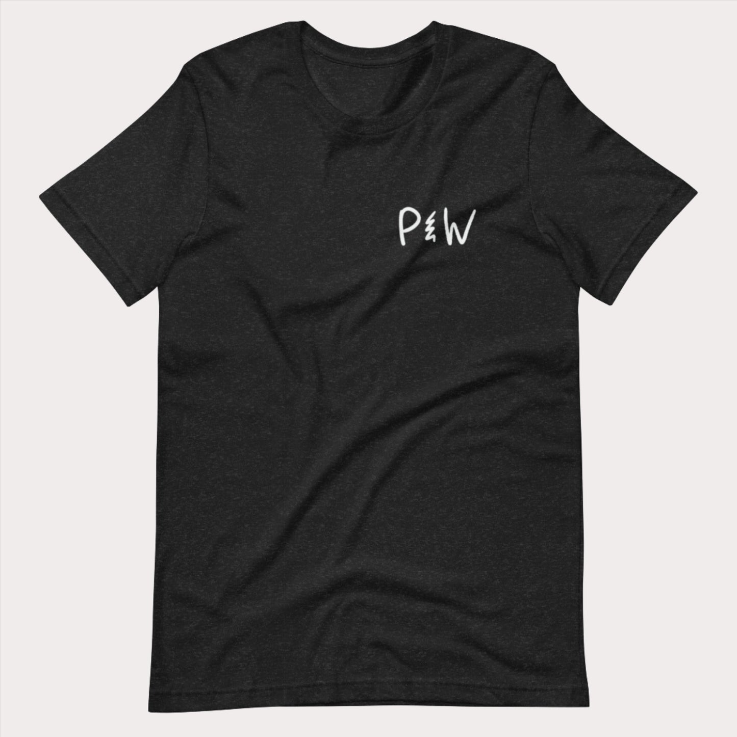 Parker Wood white text logo Adult T-shirt